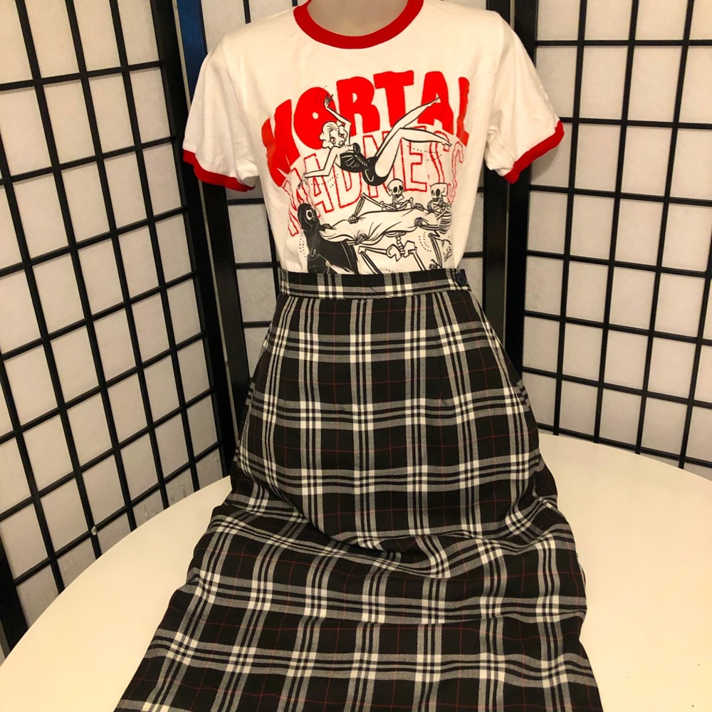 Vintage Handmade Plaid skirt